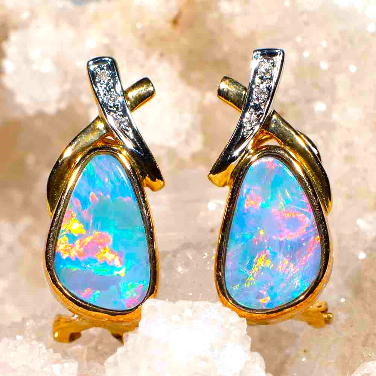 Supply Sterling Silver Needle Elegant Opal Earrings Women's High-Grade  Niche Personality Stud Earrings Korean Vintage Ear Jewelry Wholesale-